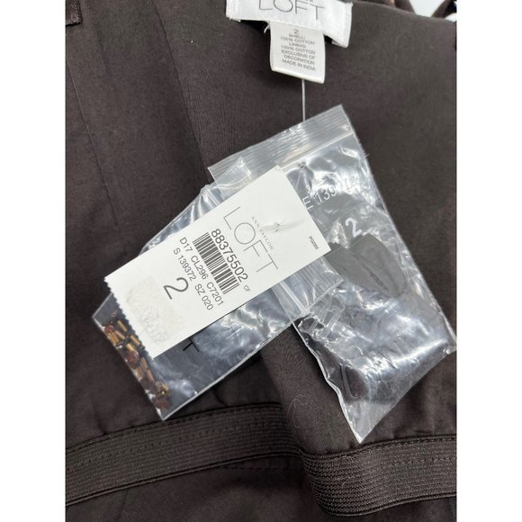 Ann Taylor Loft strapless dress 2 brown metallic beaded NWT - Picture 8 of 12